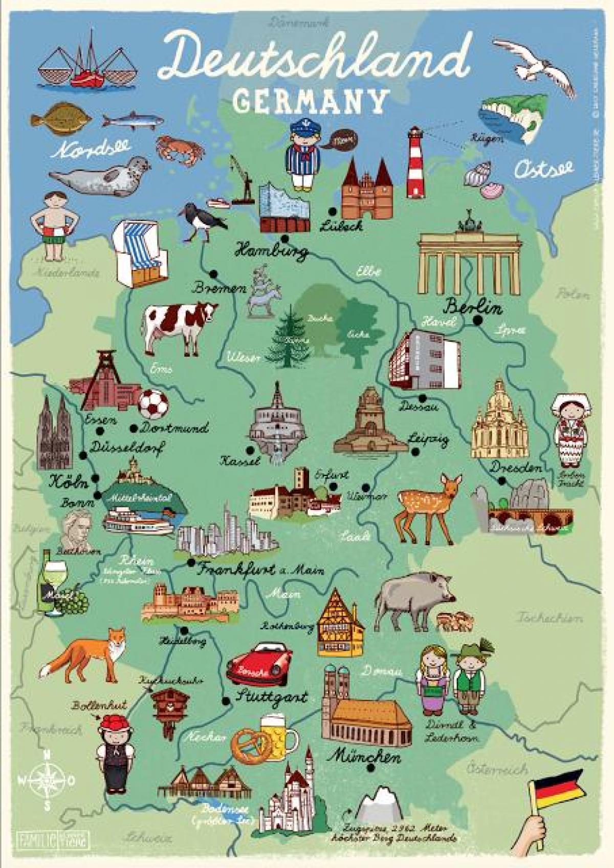 Mappa di viaggio Germania