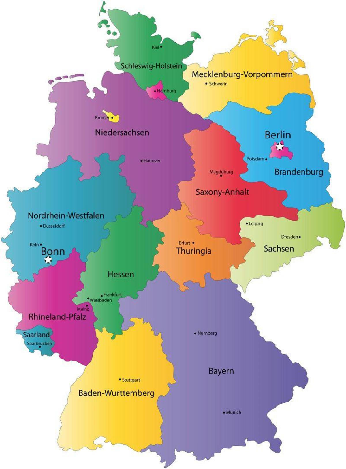 Germania mappa dello stato
