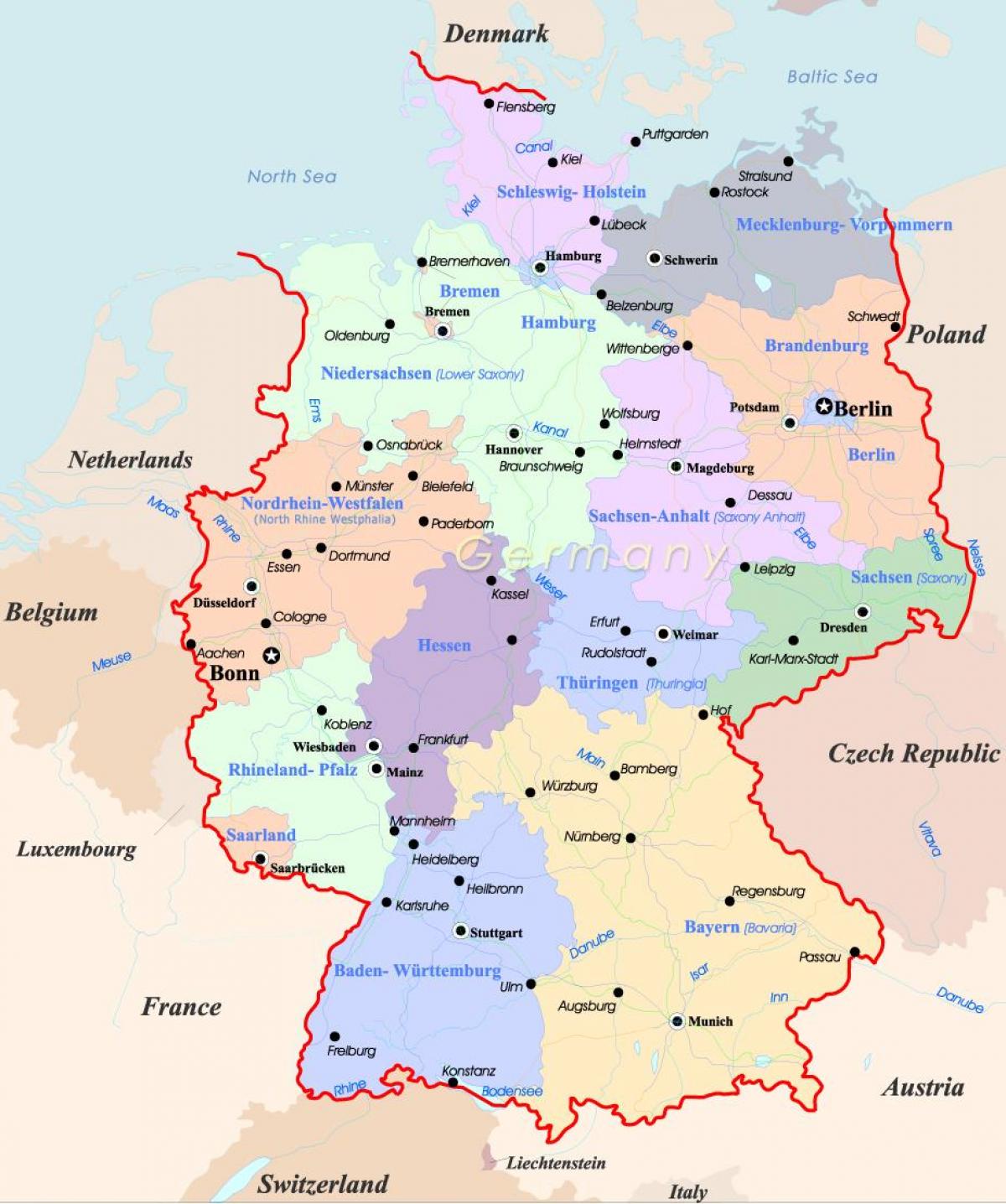 Germania sulla mappa