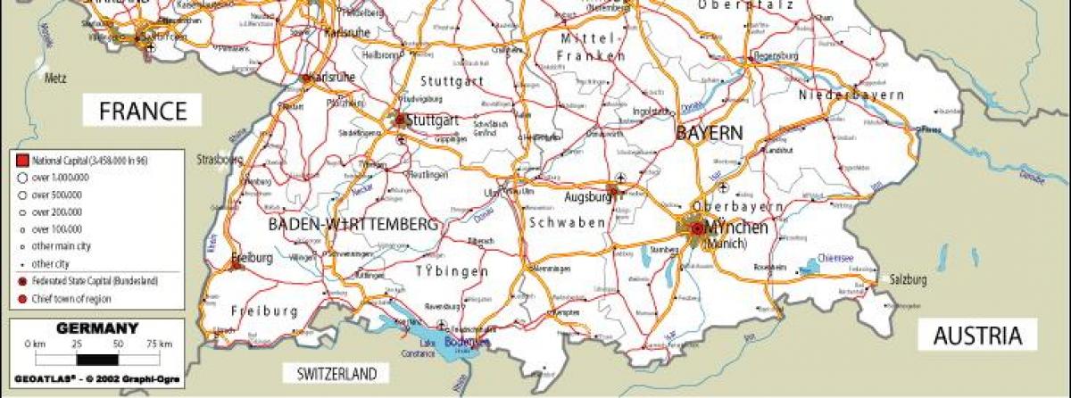 Mappa Germania meridionale