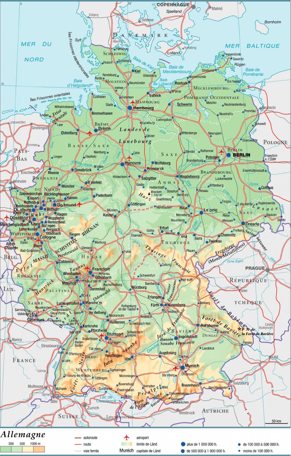Mappa grande della Germania